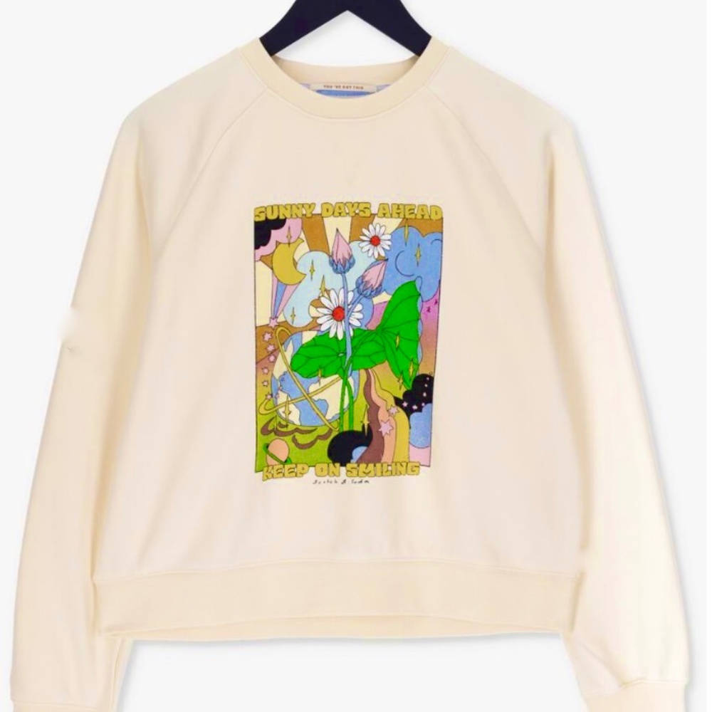 SCOTCH & SODA | Graphic Print Crew Neck Sweatshirt  NWOT